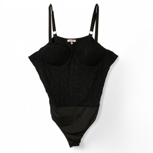 white birch Tops - White Birch Plus Size 3X Black Lace Bodysuit